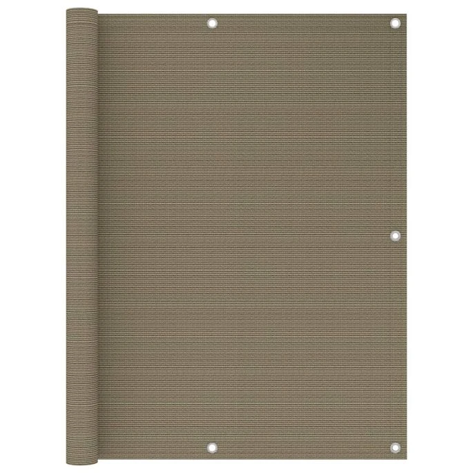 Écran De Balcon Taupe 120x600 Cm PEHD 1 Écran De Balcon Taupe 120x600 Cm PEHD