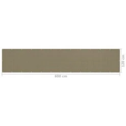 Écran De Balcon Taupe 120x600 Cm PEHD 9 Écran De Balcon Taupe 120x600 Cm PEHD -Mobilier De Jardin Soldes ecran de balcon taupe 120x600 cm pehd 3666722362146 937475