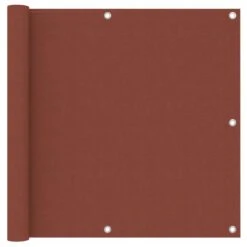 Écran De Balcon Terre Cuite 90x500 Cm Tissu Oxford