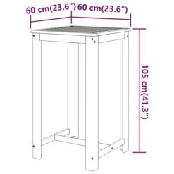Ensemble De Bar De Jardin 5 Pcs Bois D'acacia Solide -Mobilier De Jardin Soldes ensemble de bar de jardin 5 pcs bois d acacia solide 3666722615556 1396613