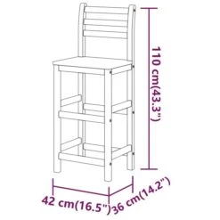 Ensemble De Bar De Jardin 5 Pcs Bois D'acacia Solide -Mobilier De Jardin Soldes ensemble de bar de jardin 5 pcs bois d acacia solide 3666722615556 1396614
