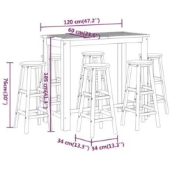 Ensemble De Bar De Jardin 7 Pcs Bois D'acacia Solide 17 Ensemble De Bar De Jardin 7 Pcs Bois D'acacia Solide -Mobilier De Jardin Soldes ensemble de bar de jardin 7 pcs bois d acacia solide 3666722615136 1396843