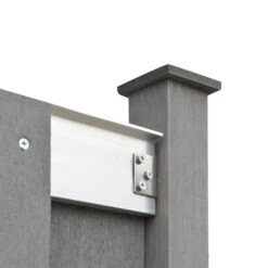 Ensemble De Clôture WPC 2 Carré 376 X 185 Cm Gris -Mobilier De Jardin Soldes ensemble de cloture wpc 2 carre 376 x 185 cm gris 8718475732471 1276032