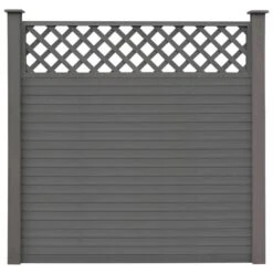 Ensemble De Clôture WPC 5 Carré 872x185 Cm Gris -Mobilier De Jardin Soldes ensemble de cloture wpc 5 carre 872x185 cm gris 3666722187961 1202244
