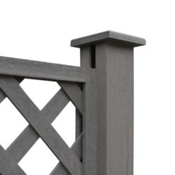 Ensemble De Clôture WPC 5 Carré 872x185 Cm Gris -Mobilier De Jardin Soldes ensemble de cloture wpc 5 carre 872x185 cm gris 3666722187961 1202248