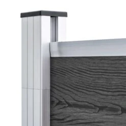 Ensemble De Panneau De Clôture WPC 353x186 Cm Noir -Mobilier De Jardin Soldes ensemble de panneau de cloture wpc 353x186 cm noir 3666722190428 1194732