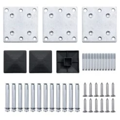 Ensemble De Panneau De Clôture WPC 353x186 Cm Noir -Mobilier De Jardin Soldes ensemble de panneau de cloture wpc 353x186 cm noir 3666722190428 1194735