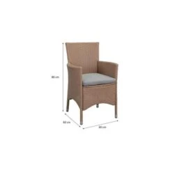 Fauteuil De Jardin En Rotin Avec Cousin - Couleur Naturelle -Mobilier De Jardin Soldes fauteuil de jardin en rotin avec cousin couleur naturelle 3619999344803 1315844