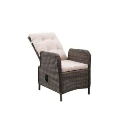 Fauteuil De Jardin Inclinable En Acier Et Résine Tressée - Assise Et Dossier Avec Coussins - 72,5 X 60,5 X H.95,5 Cm - Couleur Roti -Mobilier De Jardin Soldes fauteuil de jardin inclinable en acier et resine tressee assise et dossier avec coussins 72 5 x 60 5 x h 95 5 cm couleur roti 3612408314442 728783