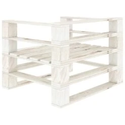 Fauteuil Palette De Jardin Bois Blanc -Mobilier De Jardin Soldes fauteuil palette de jardin bois blanc 3666722529945 552033