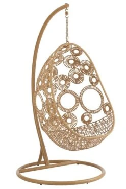 Fauteuil Suspendu Avec Coussins Aluminium Et Roseau Beige Ila -Mobilier De Jardin Soldes fauteuil suspendu avec coussins aluminium et roseau beige ila 5400924207175 1336089