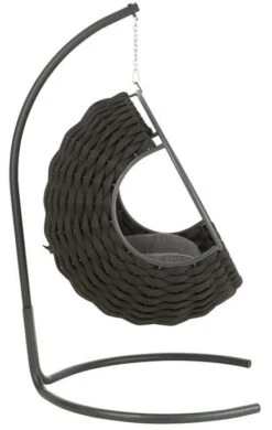 Fauteuil Suspendu Avec Coussins Métal Noir Vega -Mobilier De Jardin Soldes fauteuil suspendu avec coussins metal noir vega 5400924216313 1336036