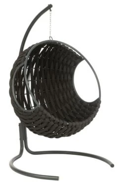 Fauteuil Suspendu Avec Coussins Métal Noir Vega -Mobilier De Jardin Soldes fauteuil suspendu avec coussins metal noir vega 5400924216313 1336041
