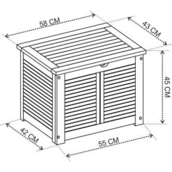 FINLANDEK Coffre De Rangement De Jardin - En Bois D'acacia Naturel -Mobilier De Jardin Soldes finlandek coffre de rangement de jardin en bois d acacia naturel 3533412002142 659040