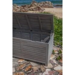 FINLANDEK - Coffre En Acacia Blanchi - HELEA -Mobilier De Jardin Soldes finlandek coffre en acacia blanchi helea 3612408603072 439965