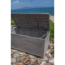 FINLANDEK - Coffre En Acacia Blanchi - HELEA -Mobilier De Jardin Soldes finlandek coffre en acacia blanchi helea 3612408603072 439966