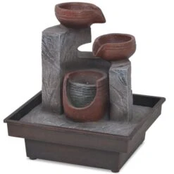 Fontaine D'intérieur Avec Lampe LED Polyrésine 2 -Mobilier De Jardin Soldes fontaine d interieur avec lampe led polyresine 3666722204064 1164446