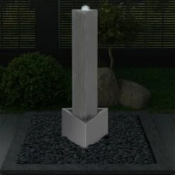 Fontaine De Jardin Argenté 37,7x32,6x110 Cm Acier Inoxydable -Mobilier De Jardin Soldes fontaine de jardin argente 37 7x32 6x110 cm acier inoxydable 3666722179263 1218942