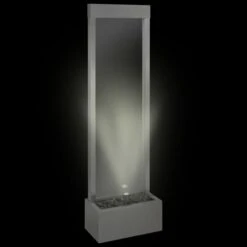 Fontaine De Jardin Argenté 46x24x150 Cm Acier Inoxydable -Mobilier De Jardin Soldes fontaine de jardin argente 46x24x150 cm acier inoxydable 8719883762036 1220103