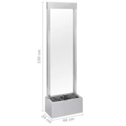 Fontaine De Jardin Argenté 46x24x150 Cm Acier Inoxydable -Mobilier De Jardin Soldes fontaine de jardin argente 46x24x150 cm acier inoxydable 8719883762036 1220112