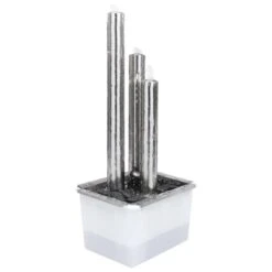 Fontaine De Jardin Argenté 48x34x88 Cm Acier Inoxydable -Mobilier De Jardin Soldes fontaine de jardin argente 48x34x88 cm acier inoxydable 3666722177955 1220137