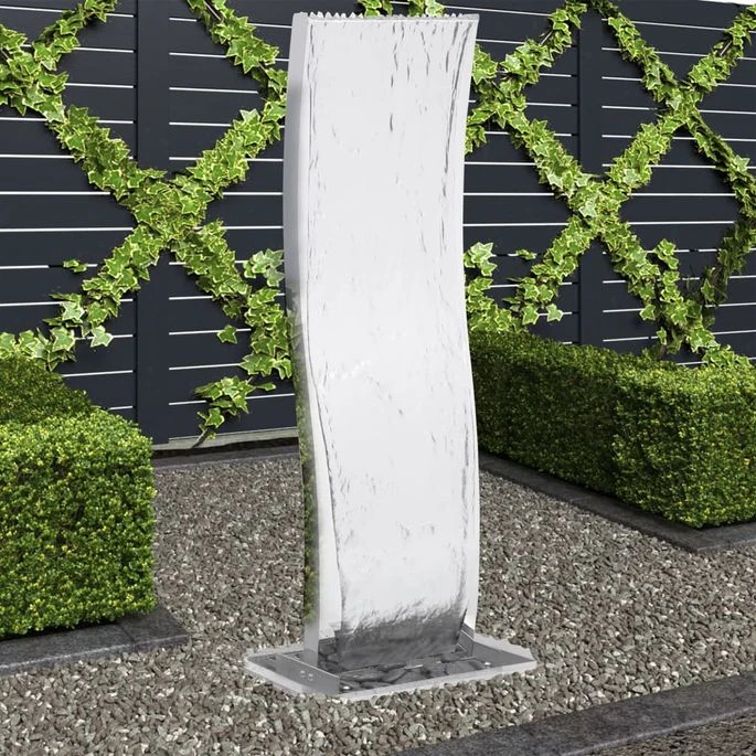 Fontaine De Jardin Avec Pompe Acier Inoxydable 130 Cm Courbé 1 Fontaine De Jardin Avec Pompe Acier Inoxydable 130 Cm Courbé
