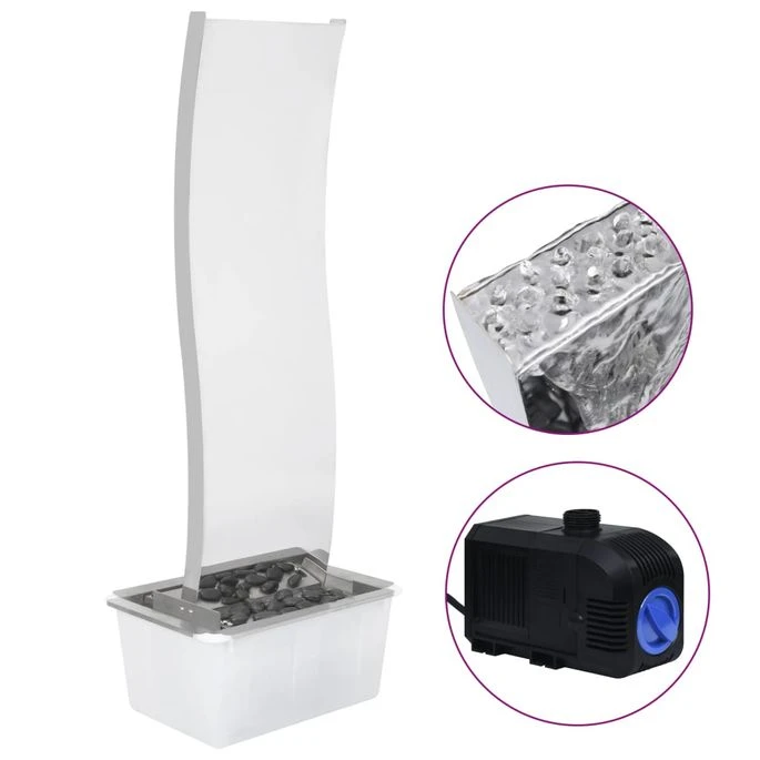 Fontaine De Jardin Avec Pompe Acier Inoxydable 130 Cm Courbé 2 Fontaine De Jardin Avec Pompe Acier Inoxydable 130 Cm Courbé – Image 2