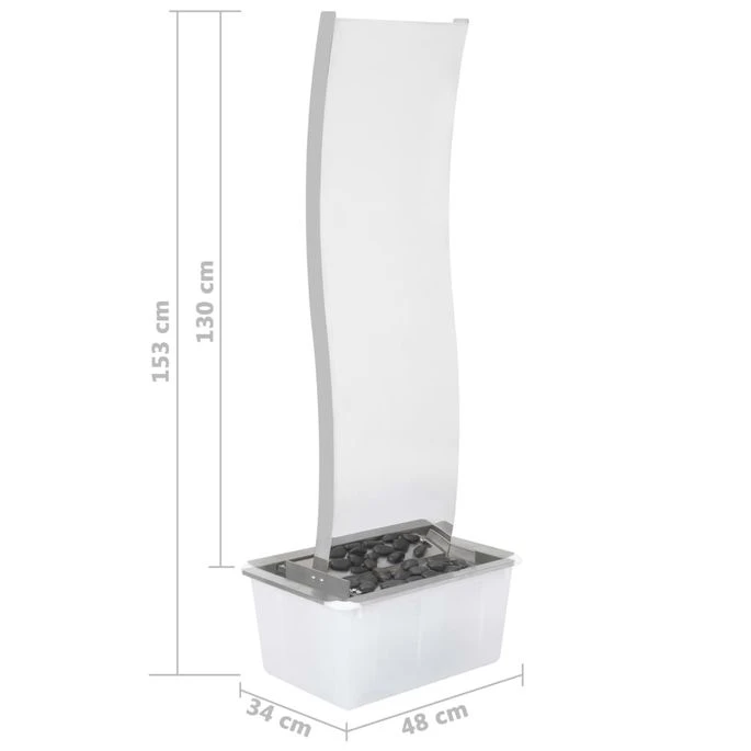 Fontaine De Jardin Avec Pompe Acier Inoxydable 130 Cm Courbé 9 Fontaine De Jardin Avec Pompe Acier Inoxydable 130 Cm Courbé – Image 9