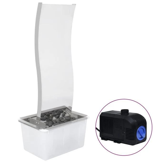 Fontaine De Jardin Avec Pompe Acier Inoxydable 90 Cm Courbé 2 Fontaine De Jardin Avec Pompe Acier Inoxydable 90 Cm Courbé – Image 2