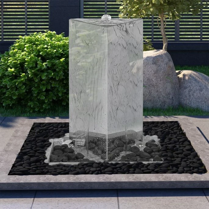 Fontaine De Jardin Et Pompe Acier Inoxydable 76 Cm Triangulaire 1 Fontaine De Jardin Et Pompe Acier Inoxydable 76 Cm Triangulaire