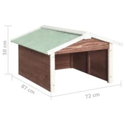 Garage De Tondeuse à Gazon 72x87x50 Cm Moka Et Blanc Sapin -Mobilier De Jardin Soldes garage de tondeuse a gazon 72x87x50 cm moka et blanc sapin 3666722196413 1173934