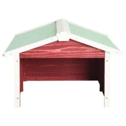 Garage De Tondeuse à Gazon 72x87x50 Cm Rouge Et Blanc Sapin -Mobilier De Jardin Soldes garage de tondeuse a gazon 72x87x50 cm rouge et blanc sapin 3666722196406 1173938
