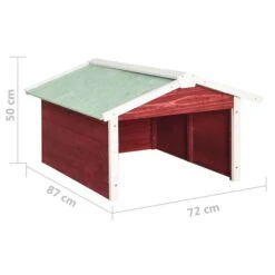 Garage De Tondeuse à Gazon 72x87x50 Cm Rouge Et Blanc Sapin -Mobilier De Jardin Soldes garage de tondeuse a gazon 72x87x50 cm rouge et blanc sapin 3666722196406 1173943