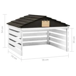 Garage De Tondeuse à Gazon Noir Et Blanc 78x74x54 Cm Sapin -Mobilier De Jardin Soldes garage de tondeuse a gazon noir et blanc 78x74x54 cm sapin 3666722183178 1215277