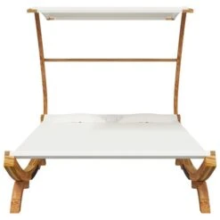 Hamac Avec Auvent 165x203x138 Cm Bois Courbé Massif Crème -Mobilier De Jardin Soldes hamac avec auvent 165x203x138 cm bois courbe massif creme 3666722762571 1409416