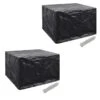 Housses De Salon De Jardin 2 Pcs Rotin 8 œillets 113x113 Cm