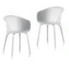 IDEA Lot De 2 Chaises De Jardin Diva Blanc