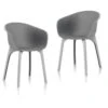 IDEA Lot De 2 Chaises De Jardin Diva Gris