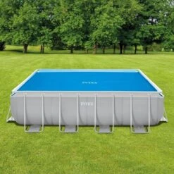 Intex Couverture Solaire De Piscine Bleu 400x200 Cm Polyéthylène