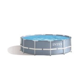 INTEX Kit Piscine Ronde Tubulaire Prism Frame - 3,66 M X 99 Cm + Bâche De Protection Offerte