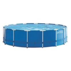 INTEX Kit Piscine Tubulaire Ronde Métal Frame - 457,2 X 121,92 Cm