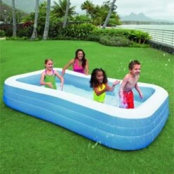 INTEX Piscine Gonflable Rectangulaire Pour La Famille - 3,05 X1,83 X 0,56m
