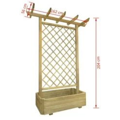 Jardinière Pergola 162 X 56 X 204 Cm Bois -Mobilier De Jardin Soldes jardiniere pergola 162 x 56 x 204 cm bois 3666722181372 1216869