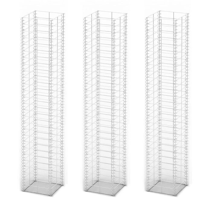 Jeu De Panier De Gabion 3 Pcs Fil Galvanisé 25 X 25 X 150 Cm 2 Jeu De Panier De Gabion 3 Pcs Fil Galvanisé 25 X 25 X 150 Cm – Image 2