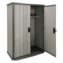 KETER Armoire De Rangement En Résine 1560L Pour Le Jardin - 138x80,5x185cm - Gris -Mobilier De Jardin Soldes keter armoire de rangement en resine 1560l pour le jardin 138x80 5x185cm gris 7290106929616 515707