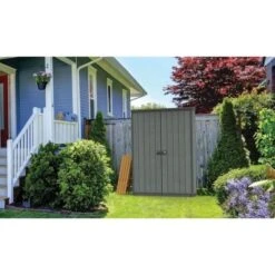 KETER Armoire De Rangement En Résine 1560L Pour Le Jardin - 138x80,5x185cm - Gris -Mobilier De Jardin Soldes keter armoire de rangement en resine 1560l pour le jardin 138x80 5x185cm gris 7290106929616 515708