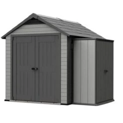 KETER Armoire De Rangement En Résine 1560L Pour Le Jardin - 138x80,5x185cm - Gris -Mobilier De Jardin Soldes keter armoire de rangement en resine 1560l pour le jardin 138x80 5x185cm gris 7290106929616 515710