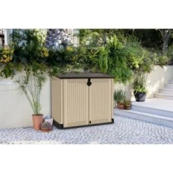 KETER - Coffre De Jardin - Multifonctions - Sans Vérins - 880L - Beige -Mobilier De Jardin Soldes keter coffre de jardin multifonctions sans verins 880l beige 7290112634252 1138453