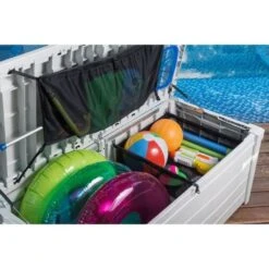 KETER Coffre En Résine - 455 L - Blanc -Mobilier De Jardin Soldes keter coffre en resine 455 l blanc 7290106938724 565456