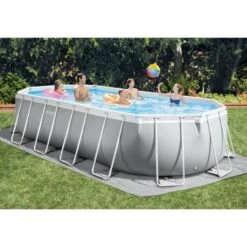 Kit Piscine Intex Prism Frame - Ovale Tubulaire - (l)6,10 X (l)3,05 X (h)1,22m -Mobilier De Jardin Soldes kit piscine intex prism frame ovale tubulaire l 6 10 x l 3 05 x h 1 22m 6941057414843 754534